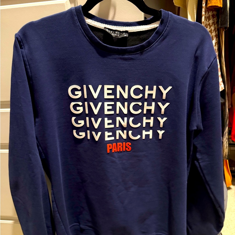 Navy Blue Givenchy Long Sleeve Sweater size M